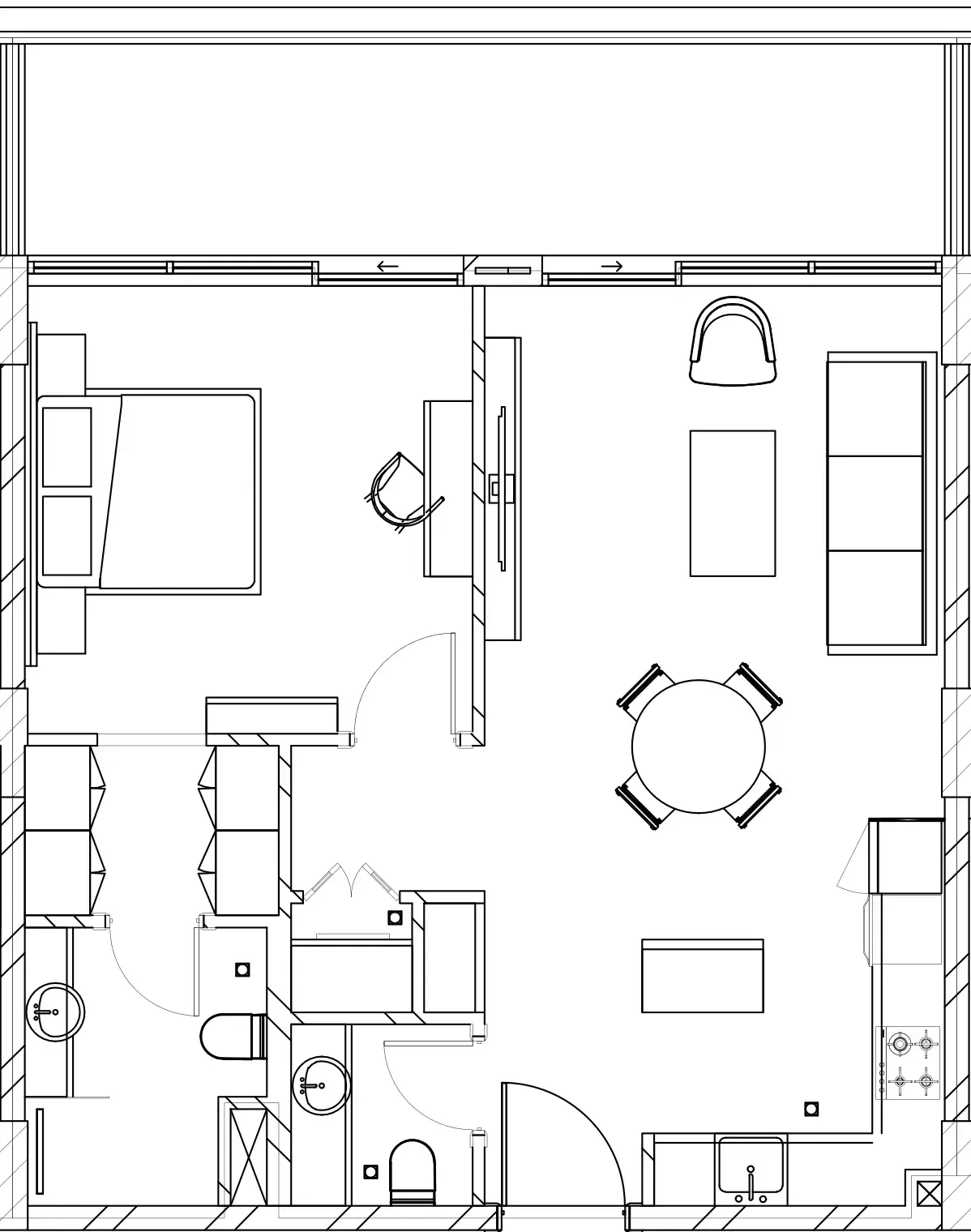 1 BR layout at Berkeley Square