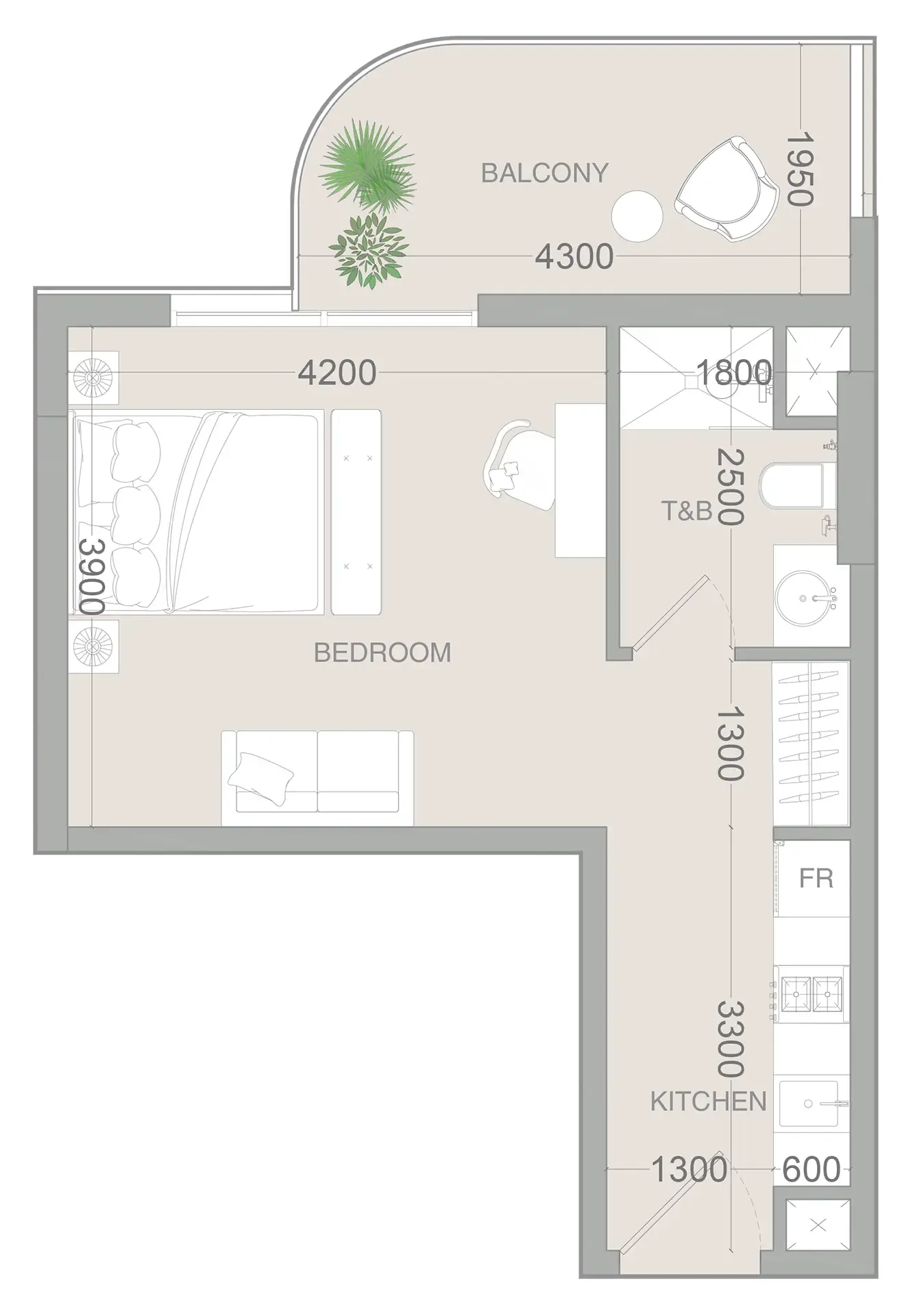 0 BR layout at VERDAN1A 3