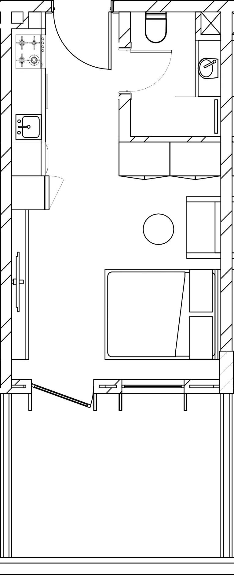 0 BR layout at Berkeley Square
