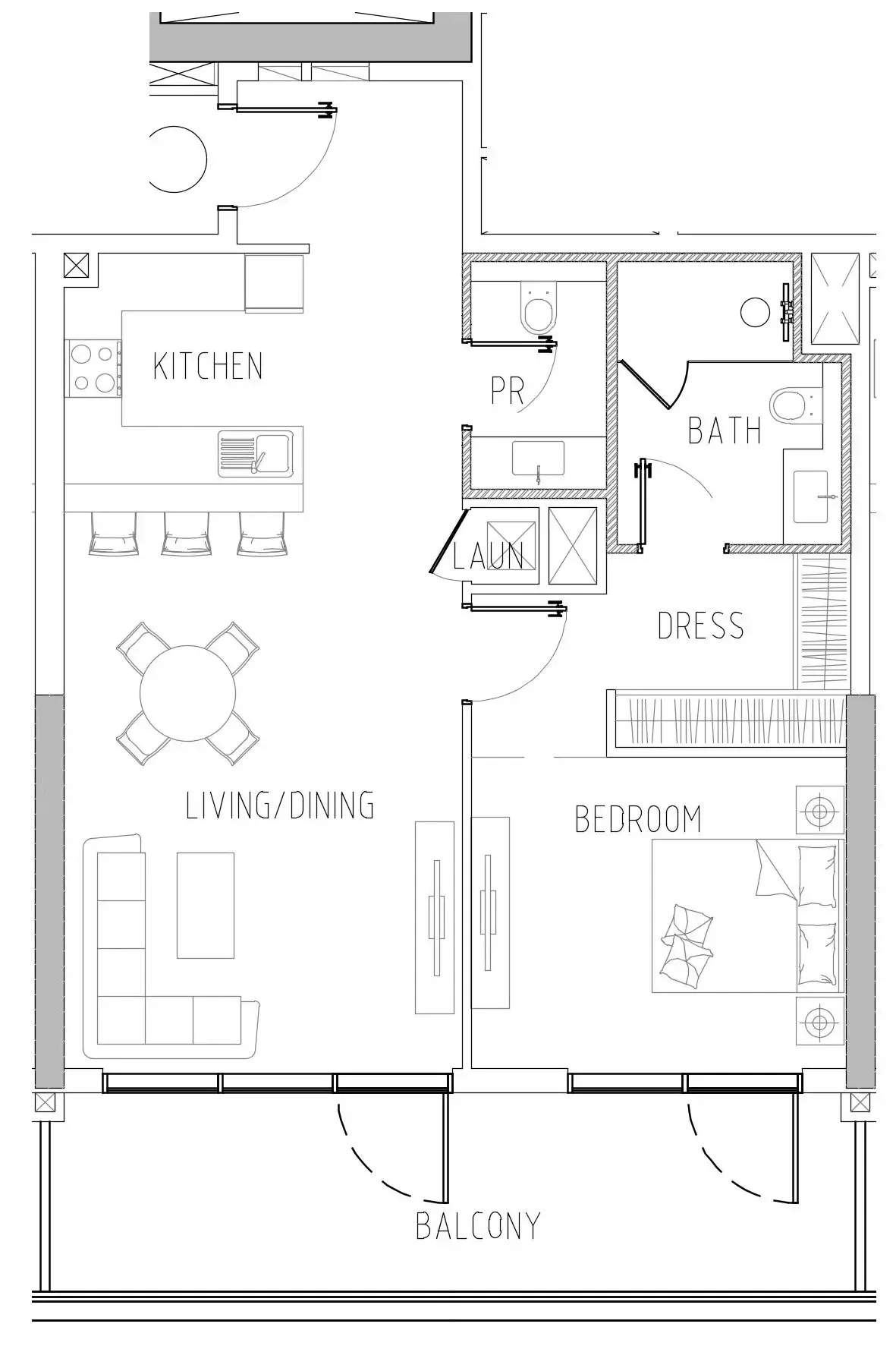 1 BR layout at Damac Riverside Views