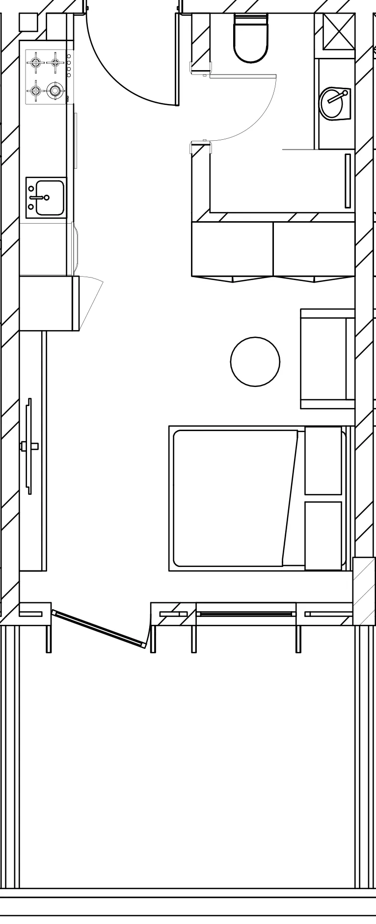 0 BR layout at Berkeley Square