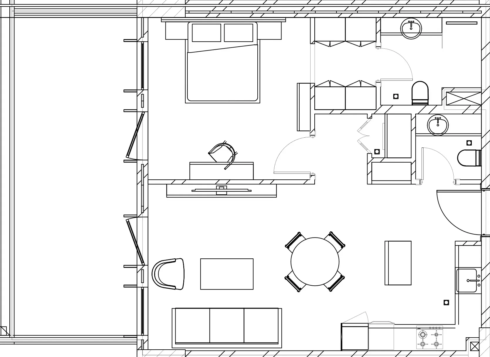 1 BR layout at Berkeley Square