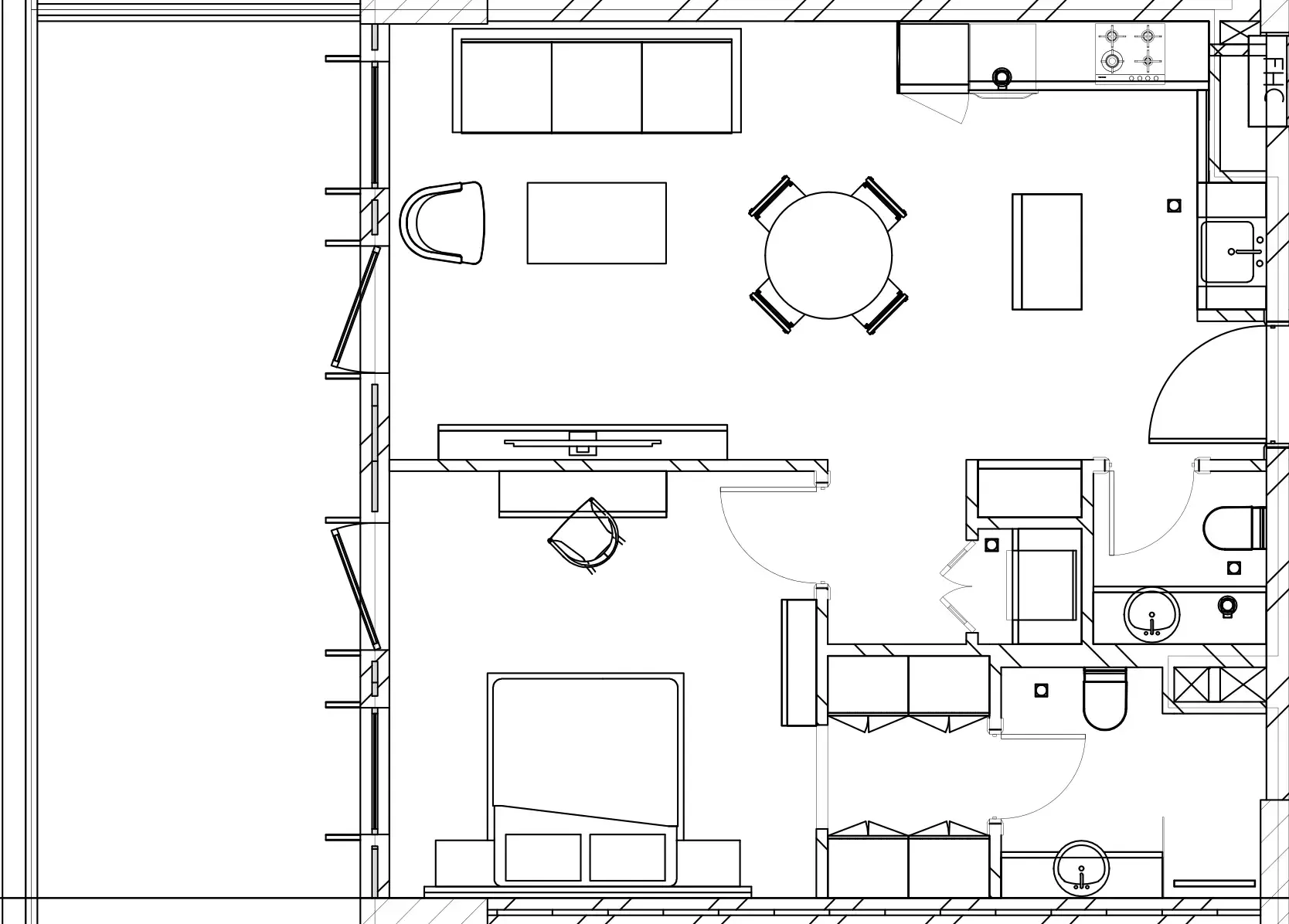 1 BR layout at Berkeley Square