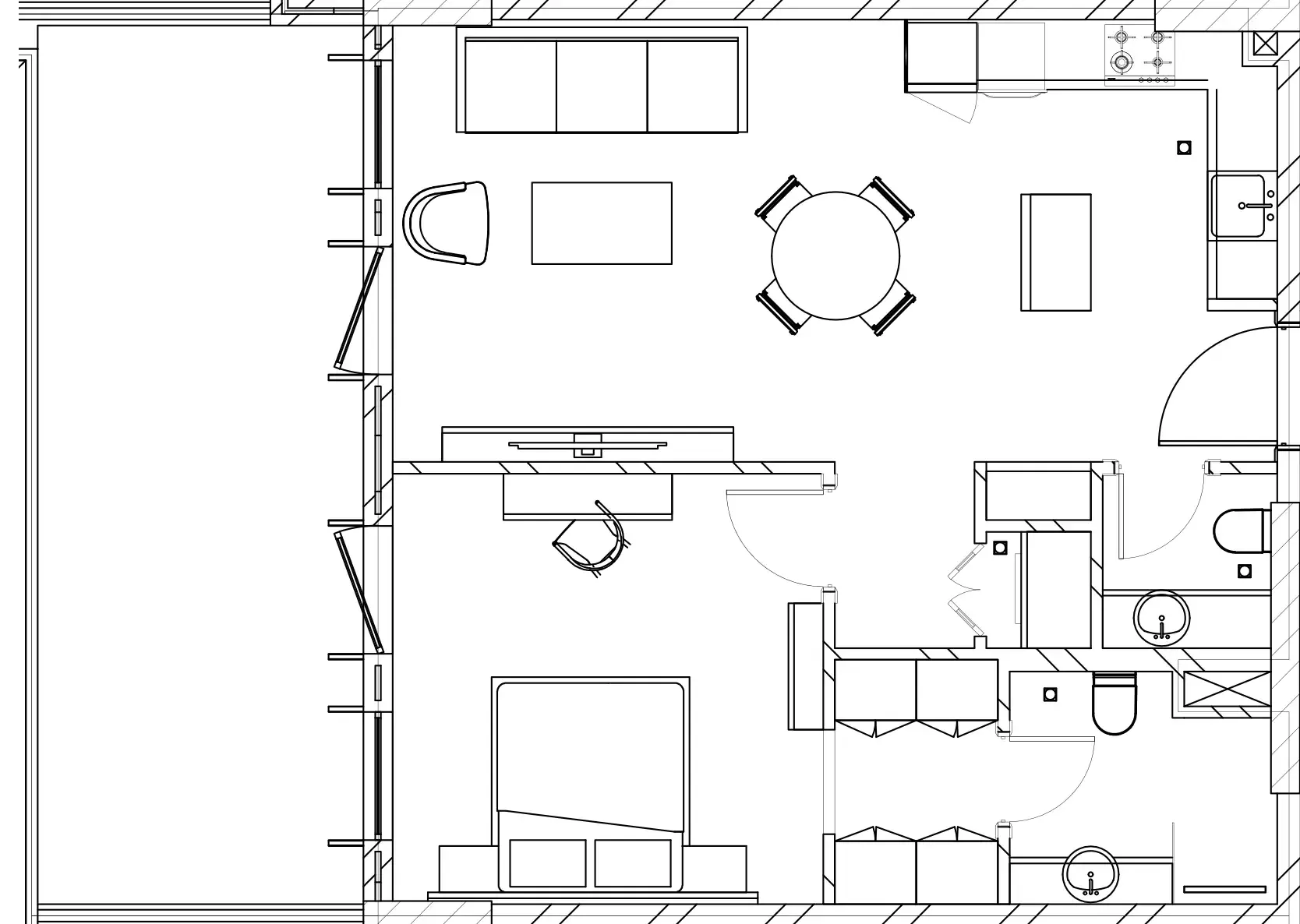 1 BR layout at Berkeley Square