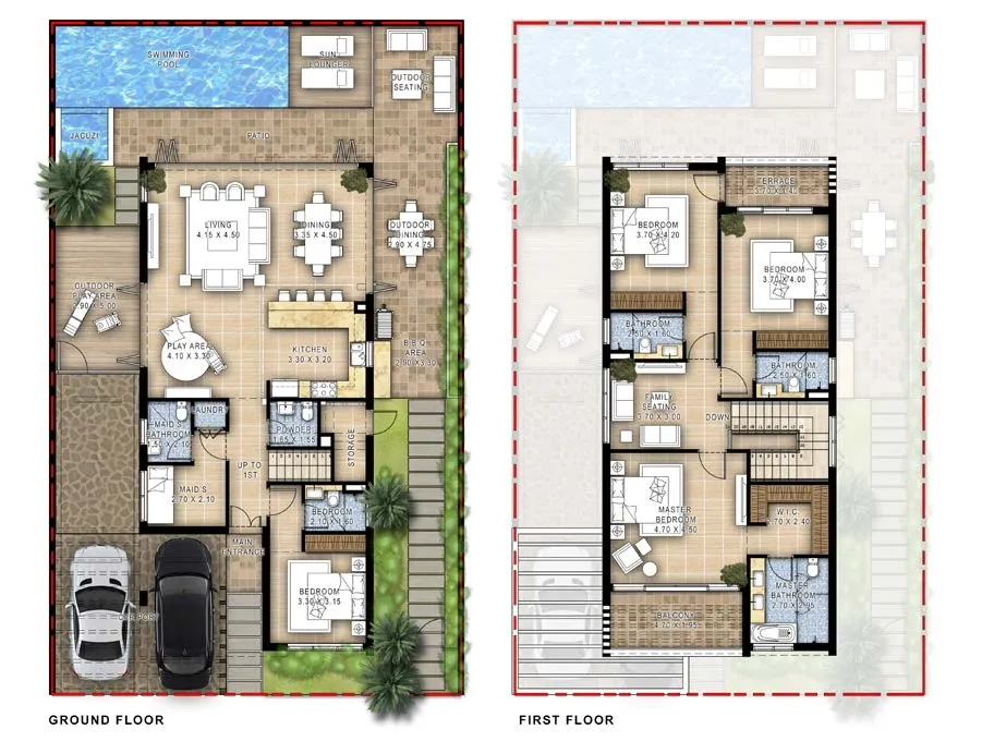 4 BR layout at Damac Hills - Ivory