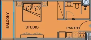 0 BR layout at Guzel Towers