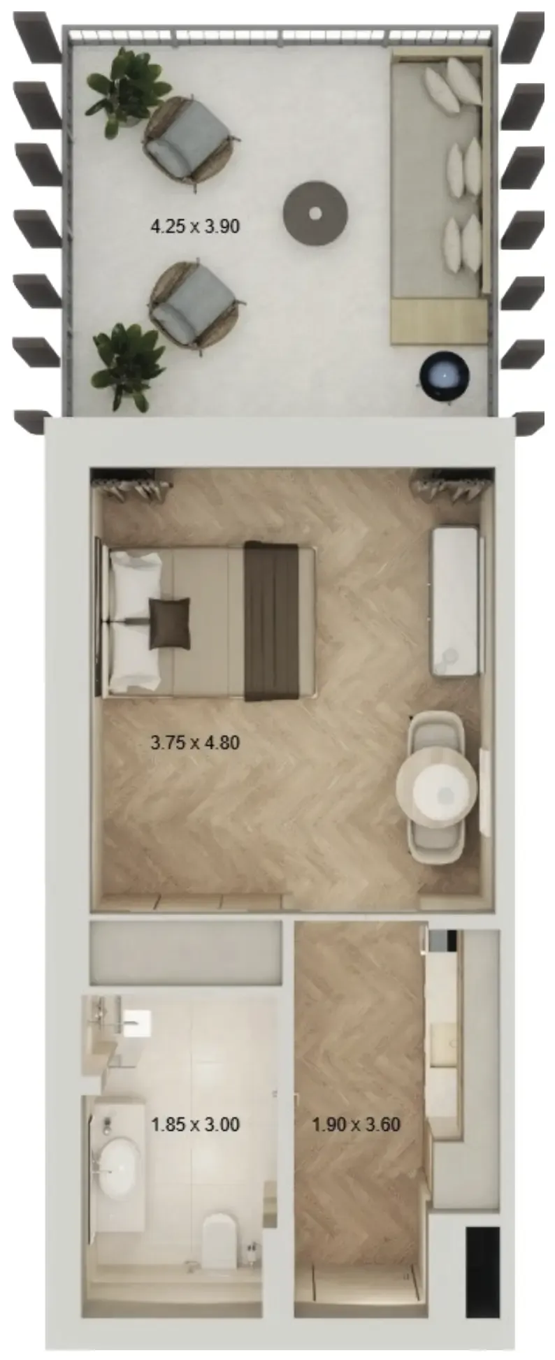 0 BR layout at Arisha Terraces