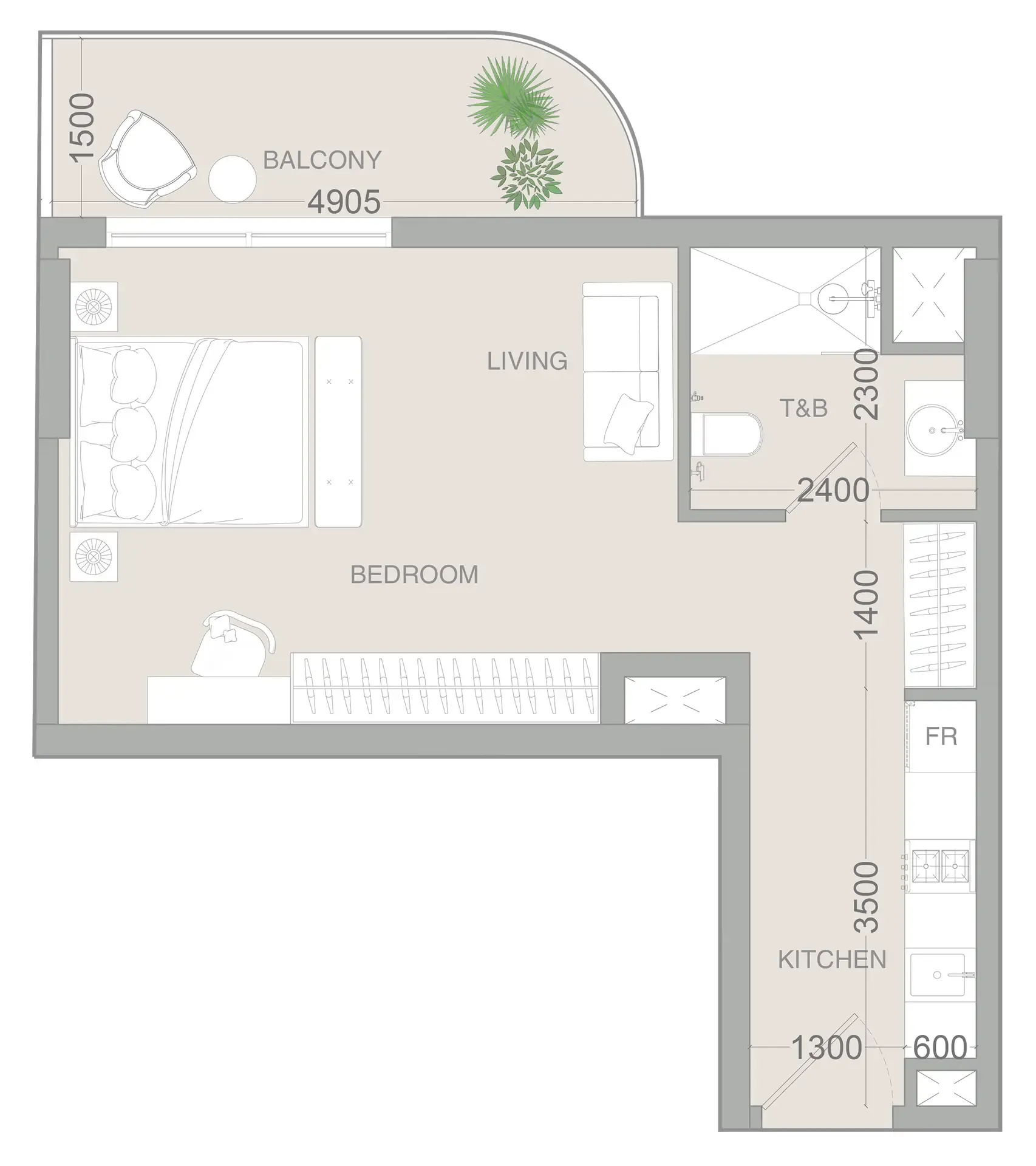 0 BR layout at VERDAN1A 3