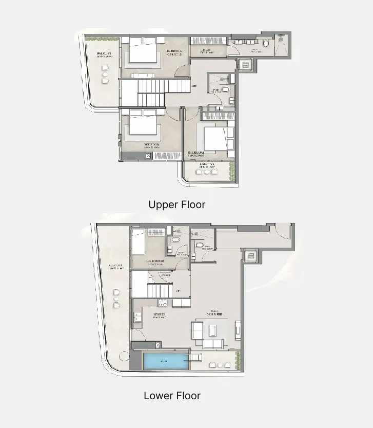 3 BR layout at Empire Gardens