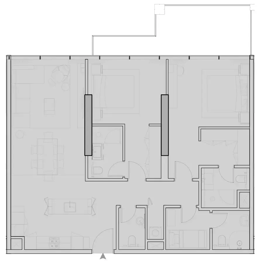 2 BR layout at Wynwood Horizon