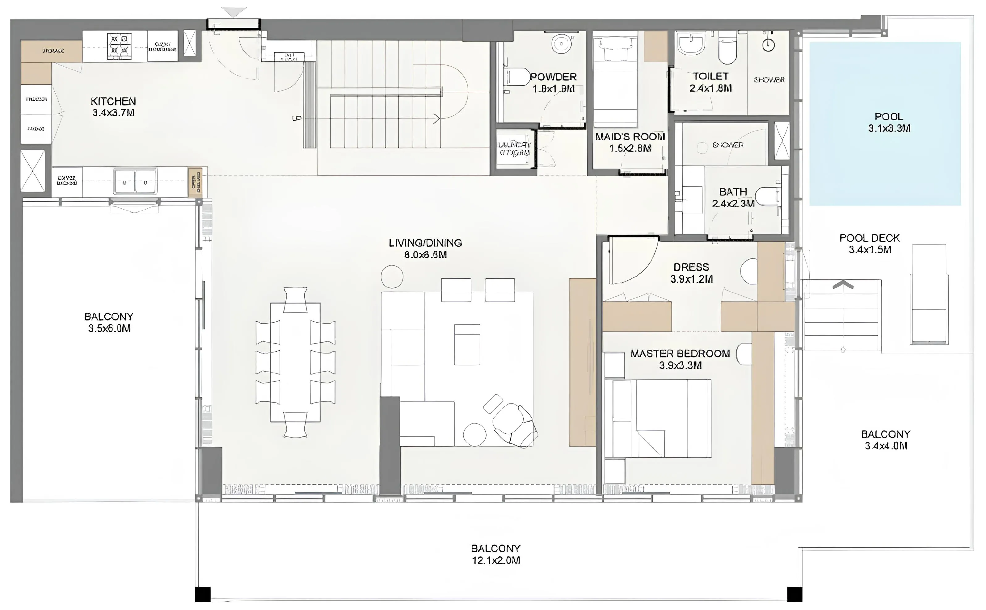 4 BR layout at Wynwood by Imtiaz