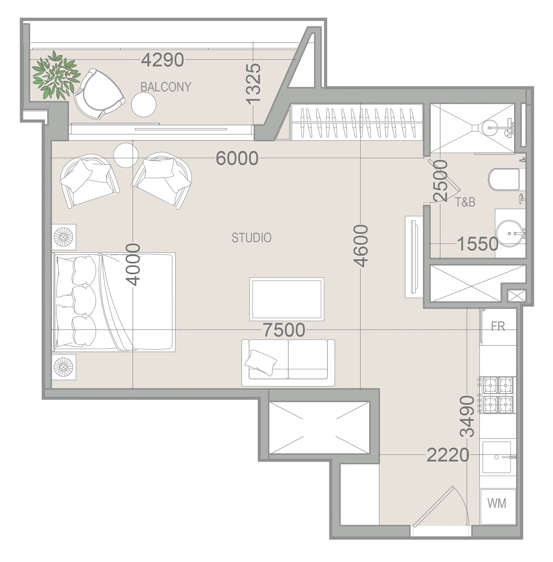 0 BR layout at EVERGR1N House 4