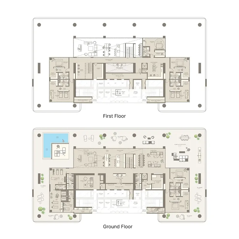 8 BR layout at The Chedi Private Residences