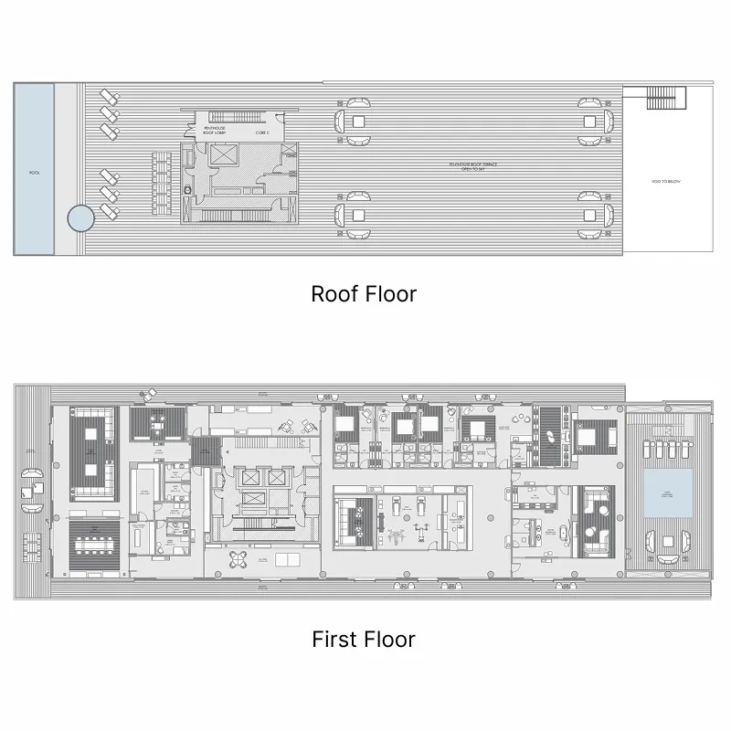 5 BR layout at Armani Beach Residence