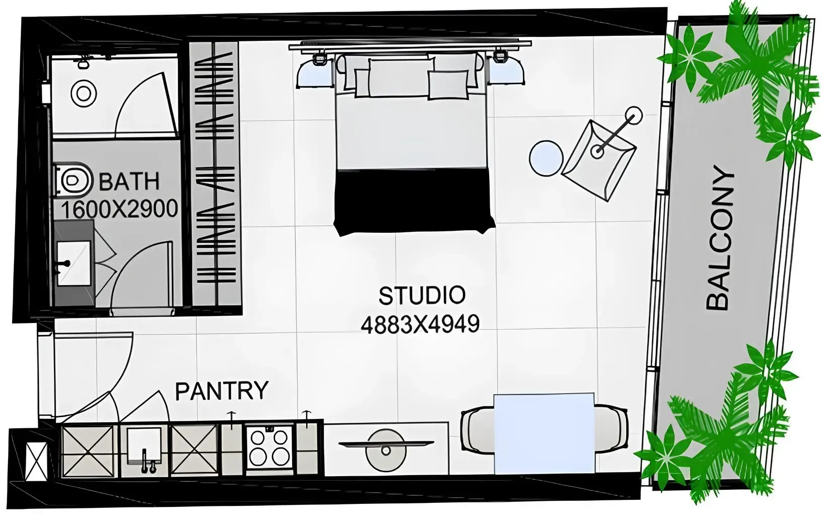 0 BR layout at The Community Sports Arena