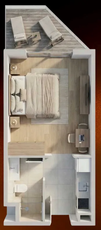 0 BR layout at 09 Life Residences