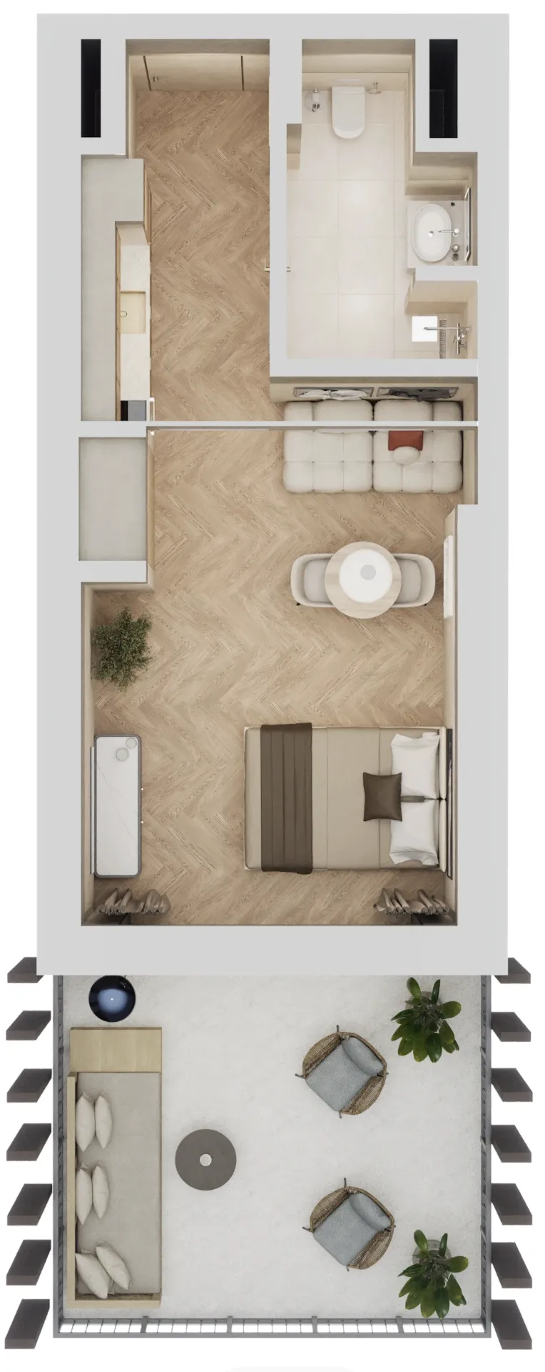 0 BR layout at Arisha Terraces