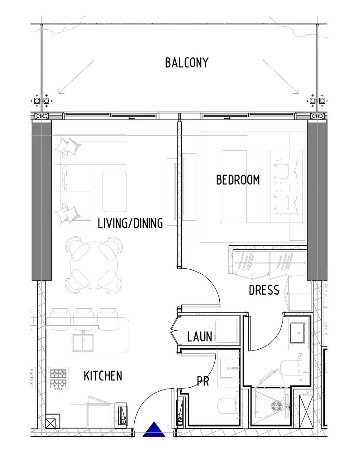 1 BR layout at Chelsea Residences