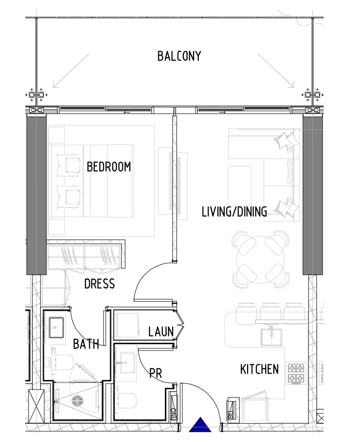 1 BR layout at Chelsea Residences
