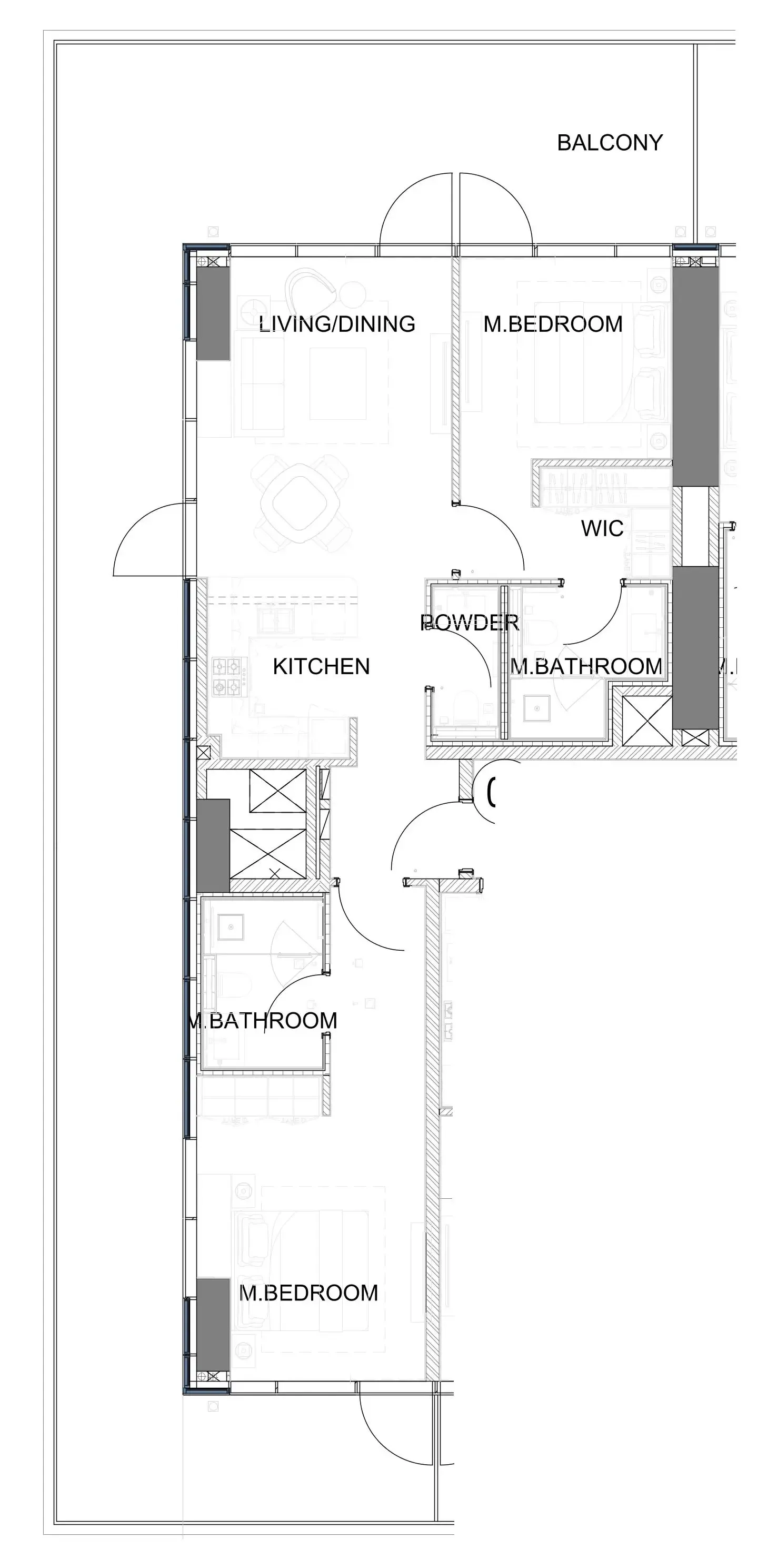 2 BR layout at Damac Safa Gate
