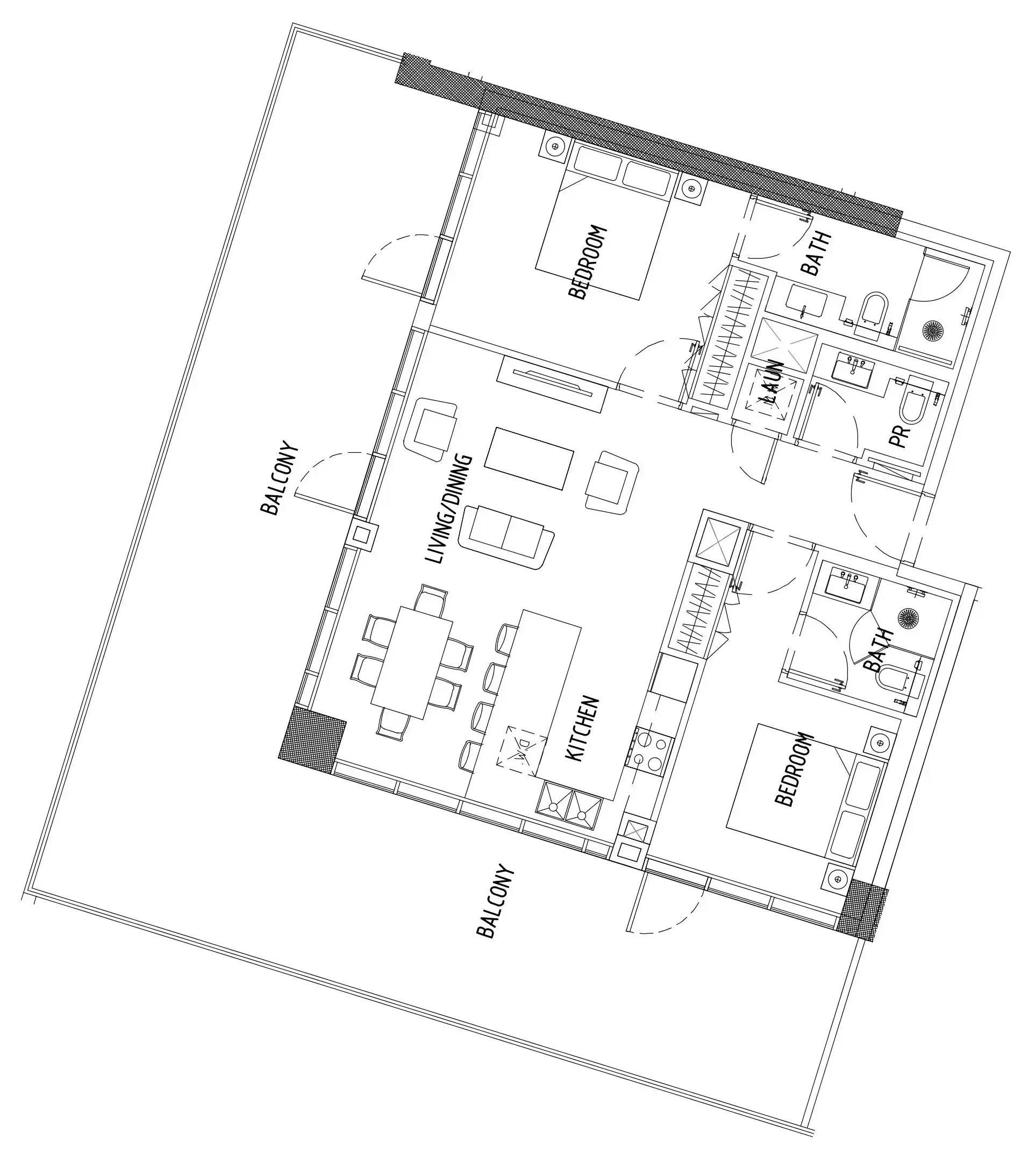 2 BR layout at Damac District