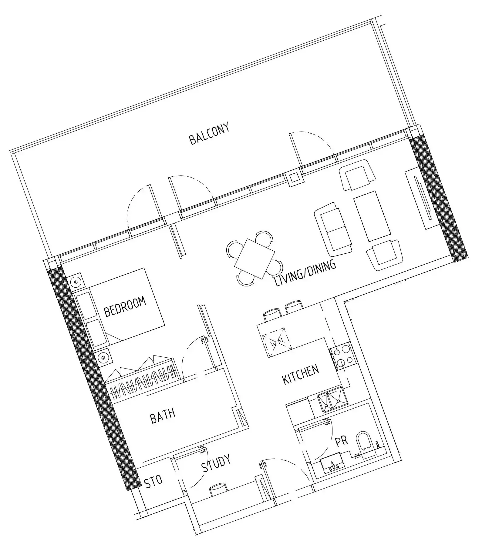 1 BR layout at Damac District