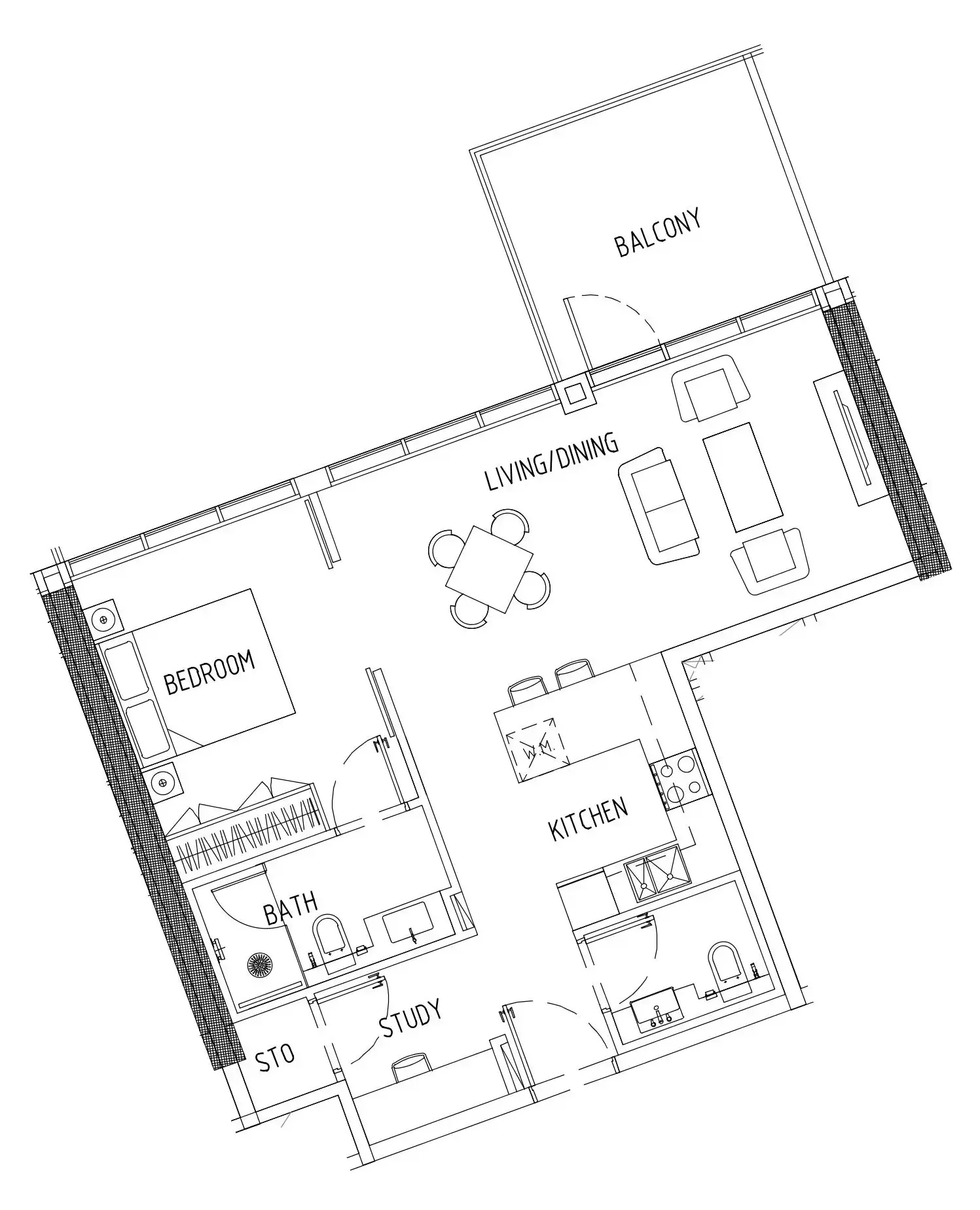 1 BR layout at Damac District