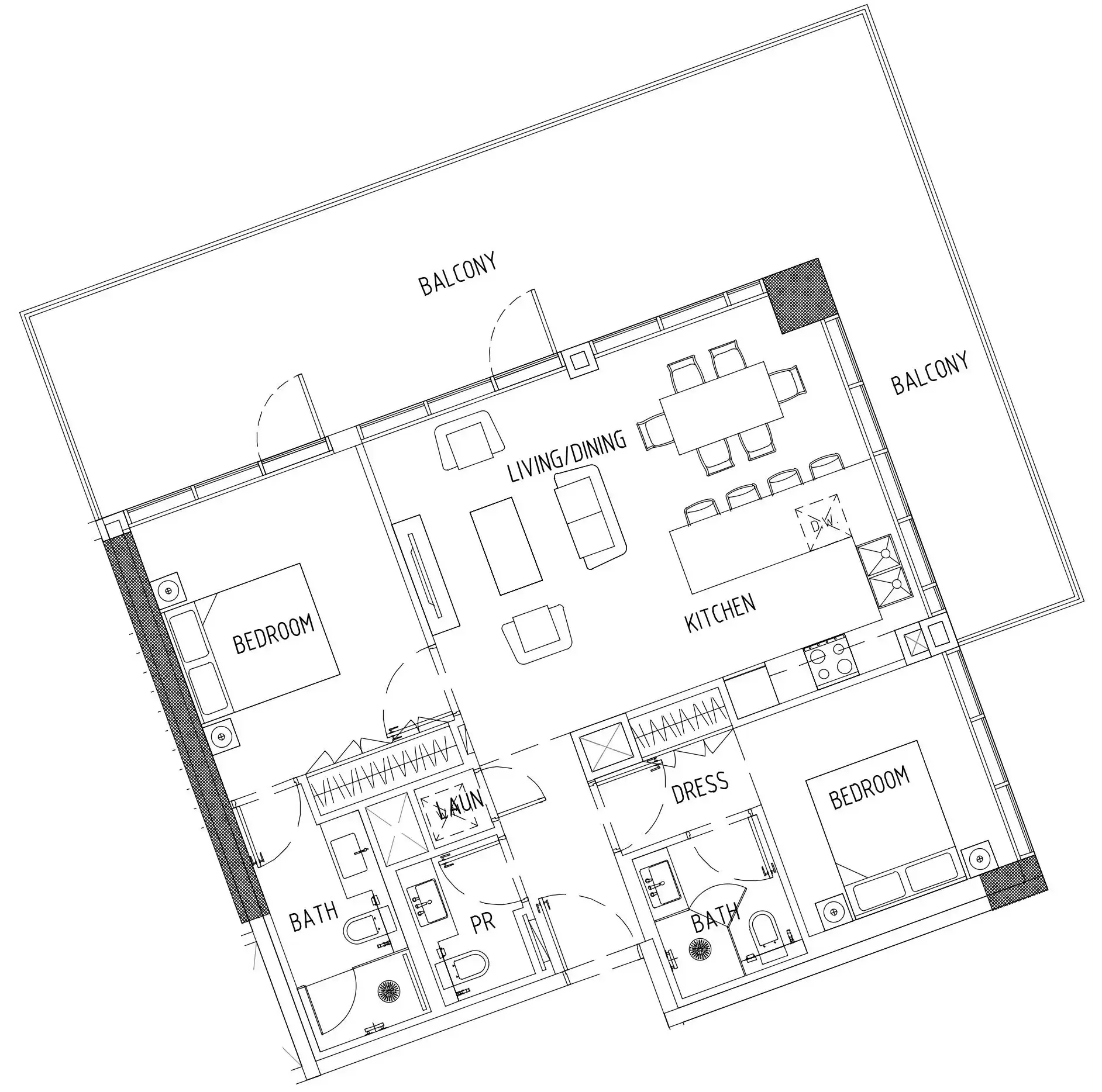 2 BR layout at Damac District