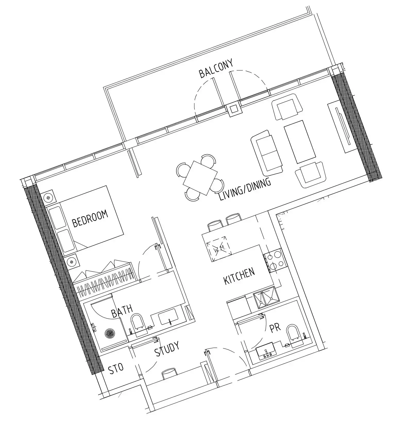 1 BR layout at Damac District