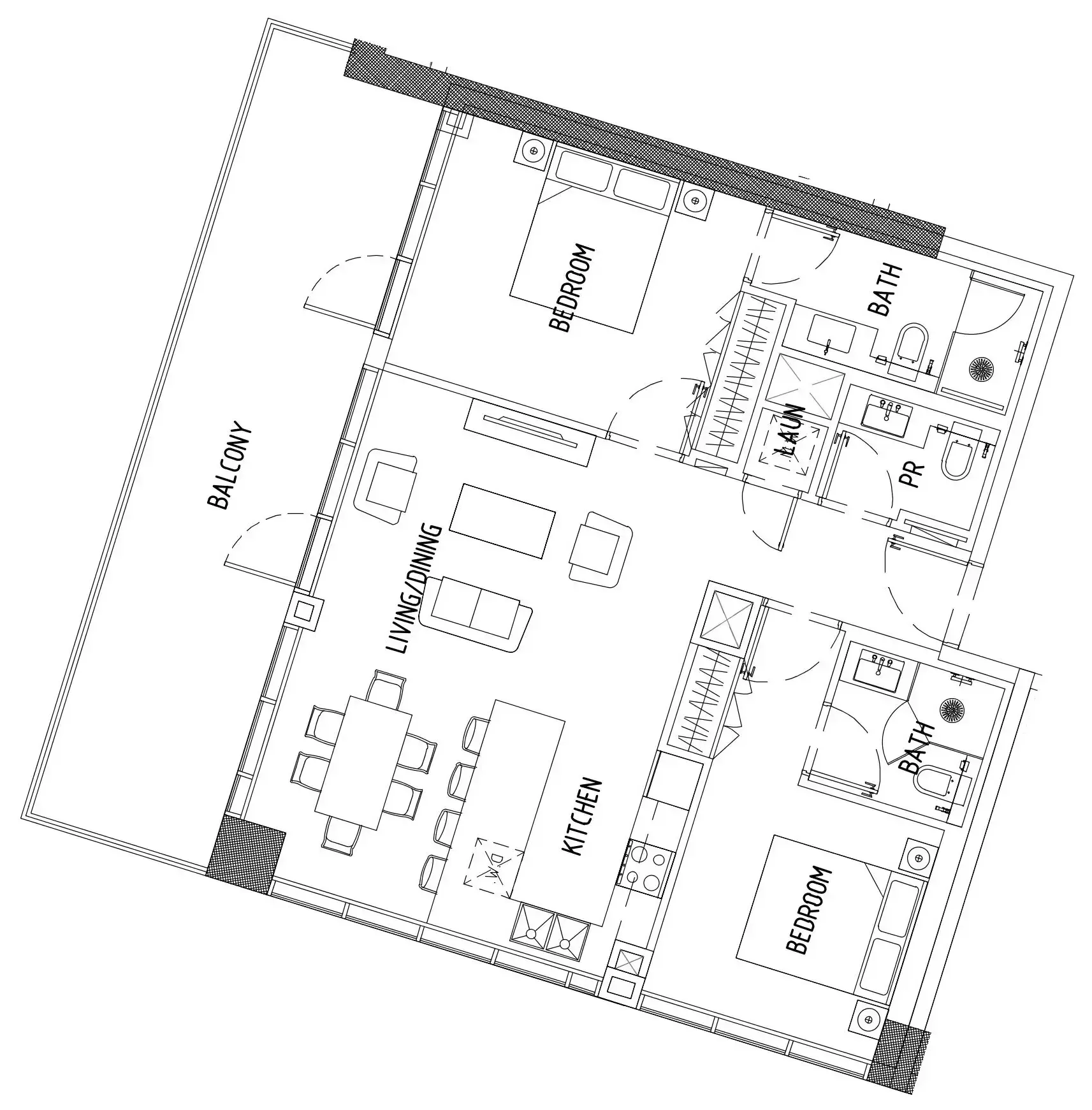 2 BR layout at Damac District