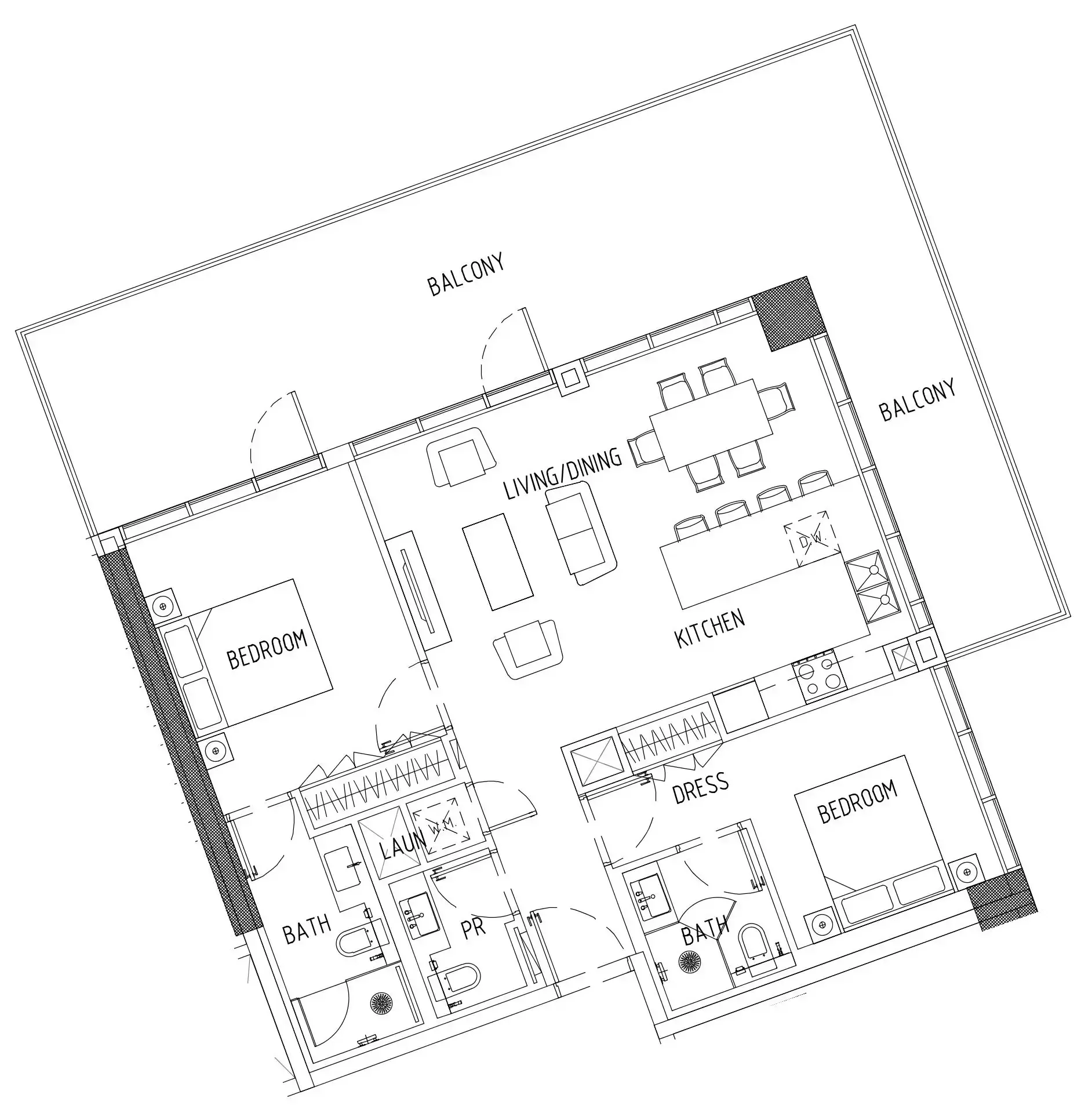 2 BR layout at Damac District