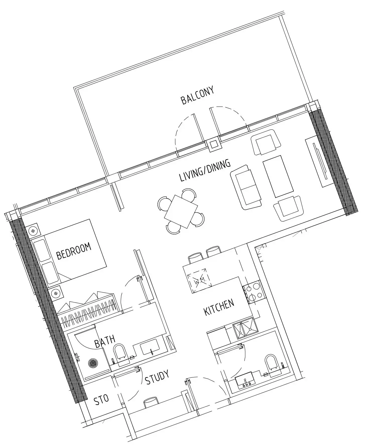 1 BR layout at Damac District