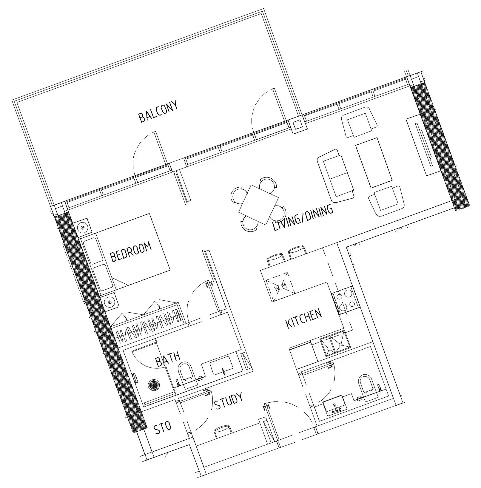 1 BR layout at Damac District