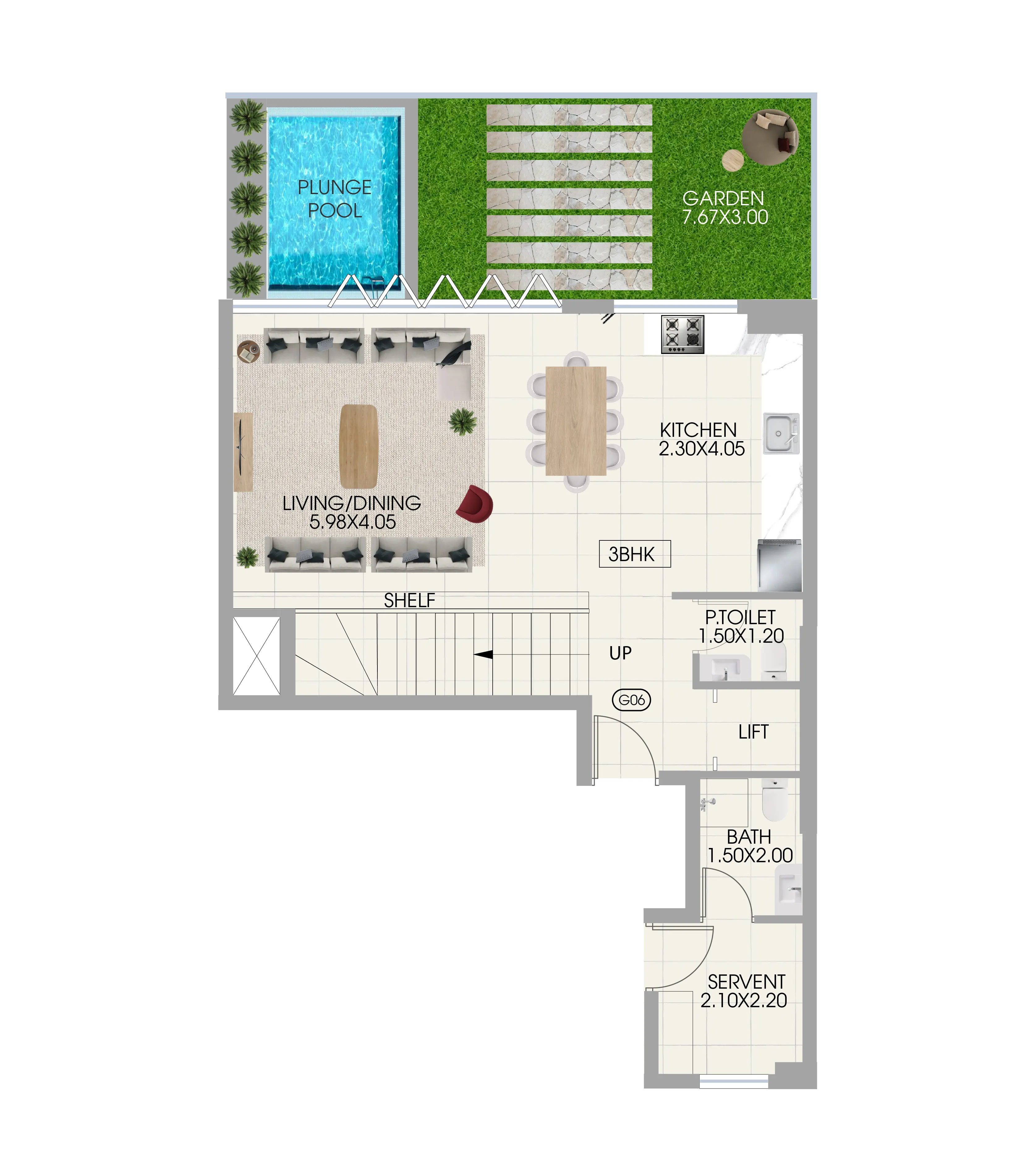 3 BR layout at Bonds Avenue