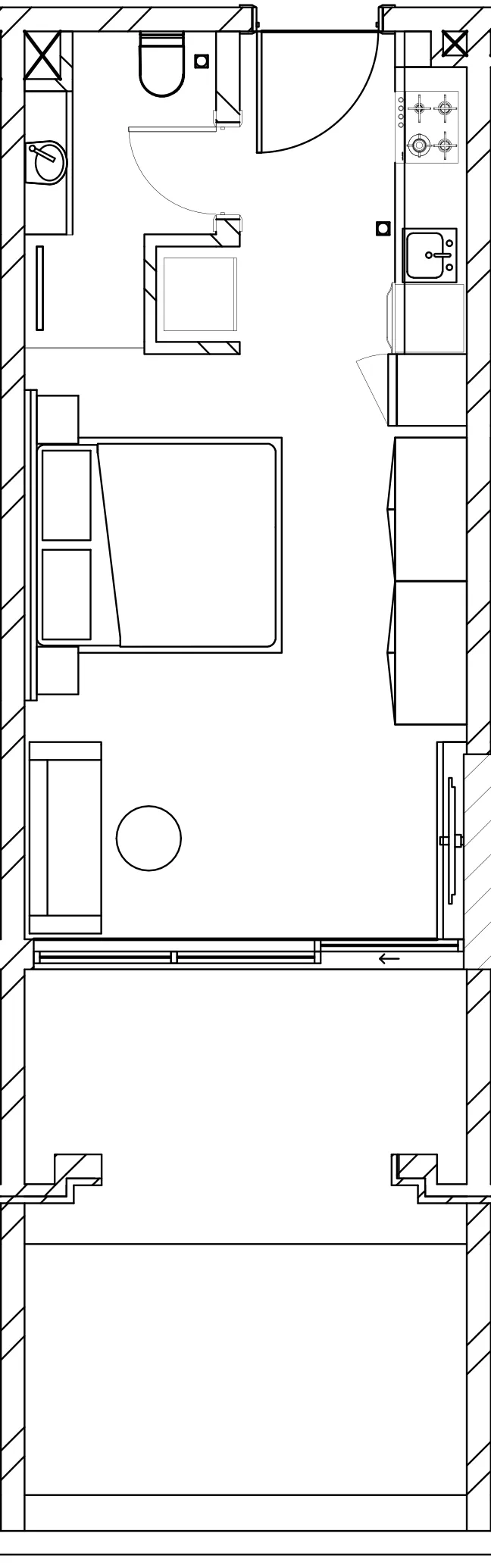 0 BR layout at Berkeley Square