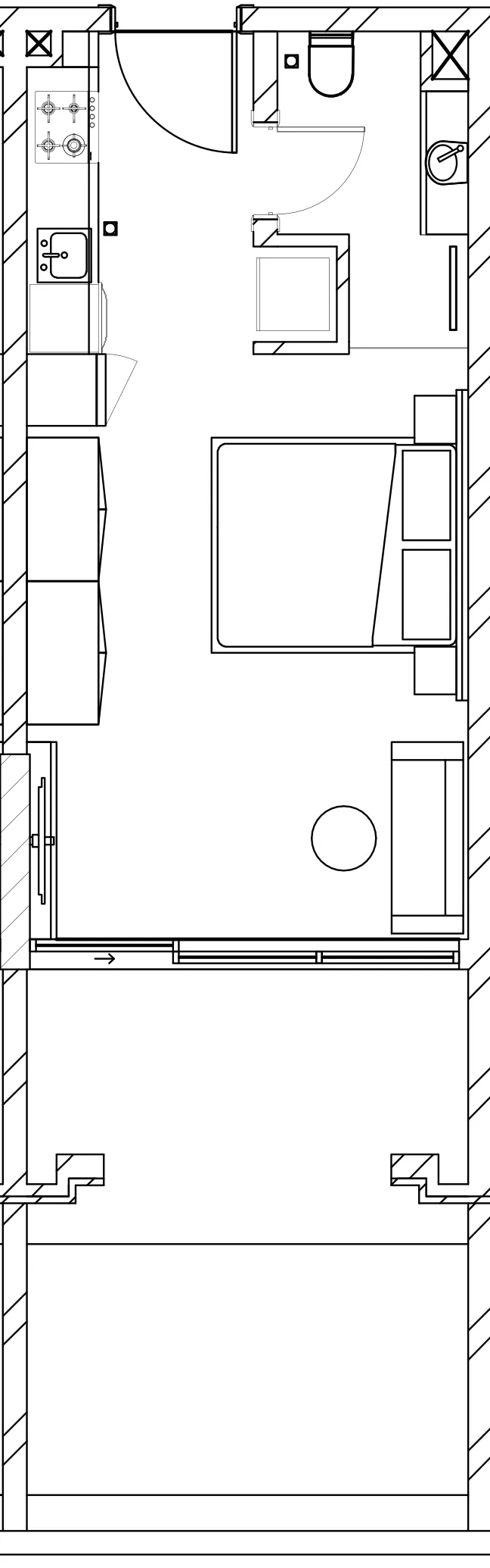 0 BR layout at Berkeley Square