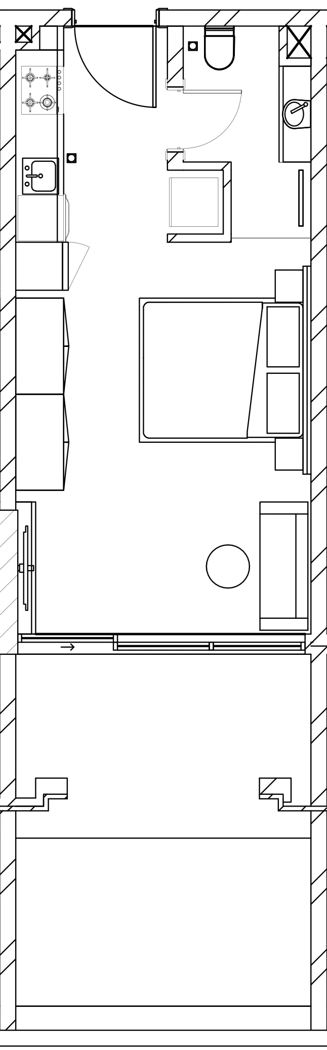 0 BR layout at Berkeley Square
