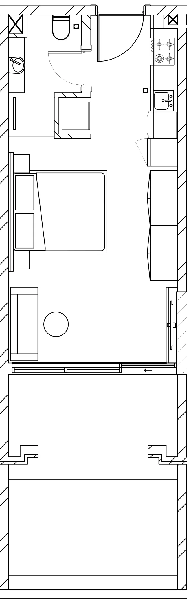 0 BR layout at Berkeley Square