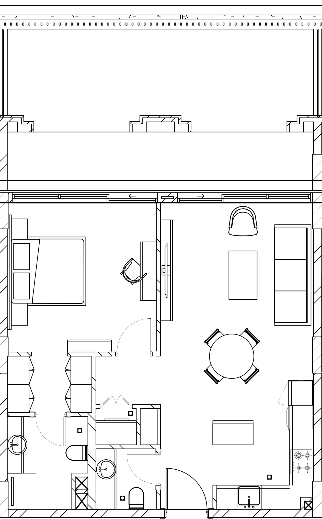 1 BR layout at Berkeley Square