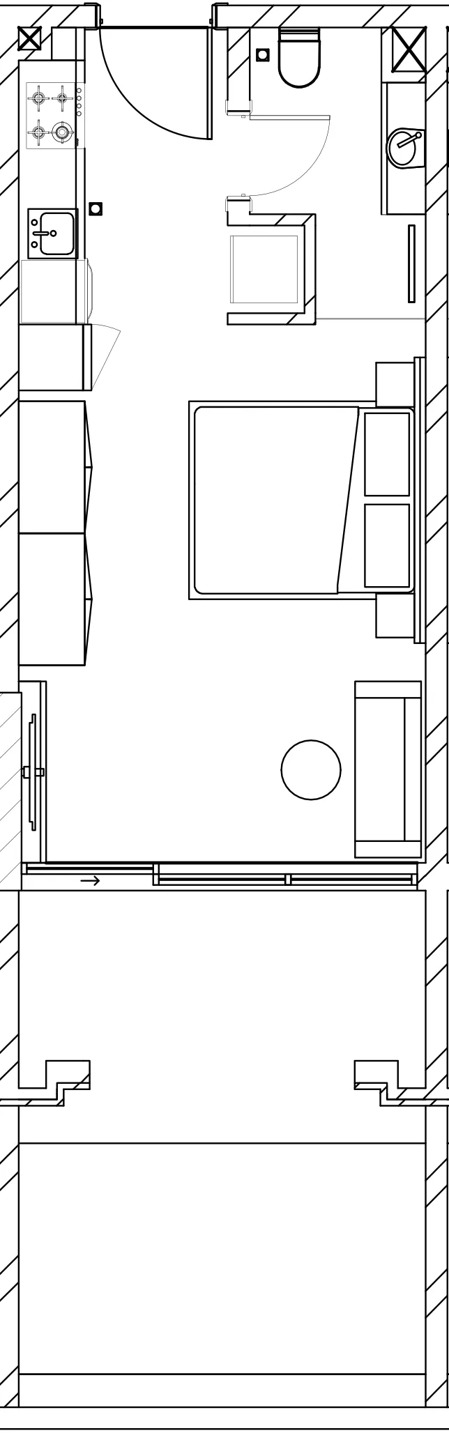 0 BR layout at Berkeley Square