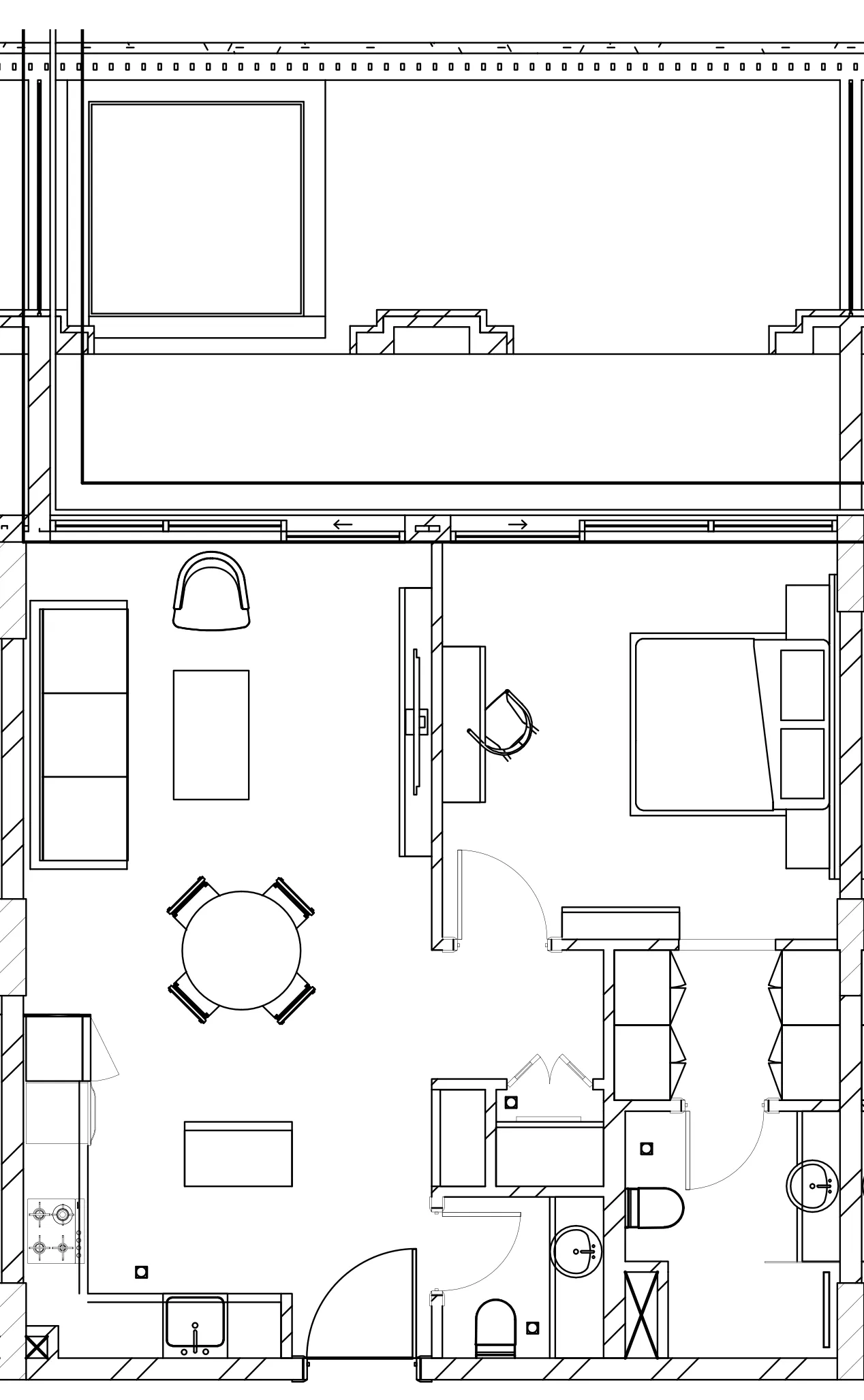 1 BR layout at Berkeley Square