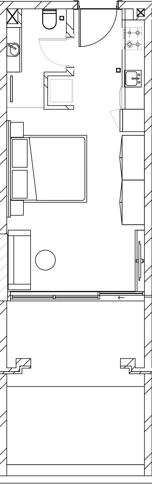 0 BR layout at Berkeley Square