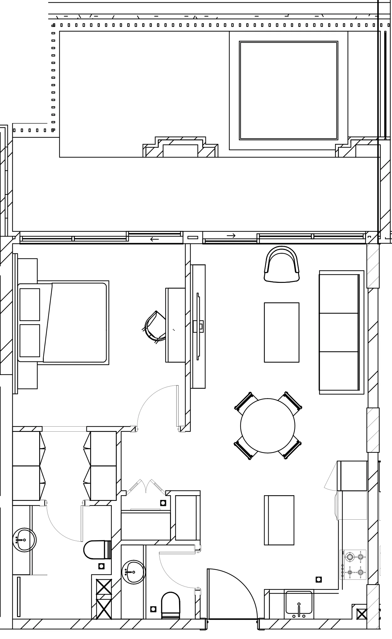 1 BR layout at Berkeley Square