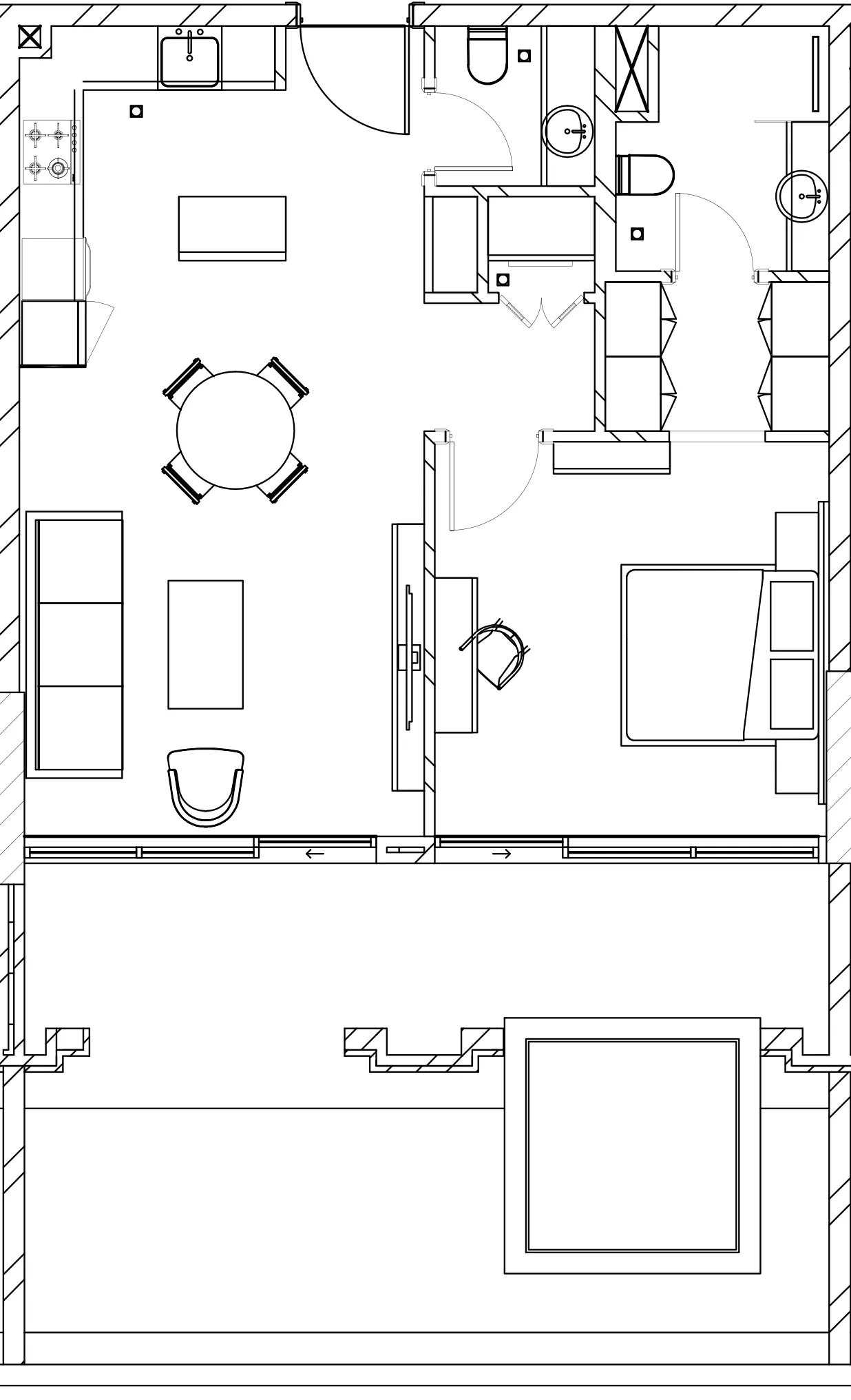 1 BR layout at Berkeley Square
