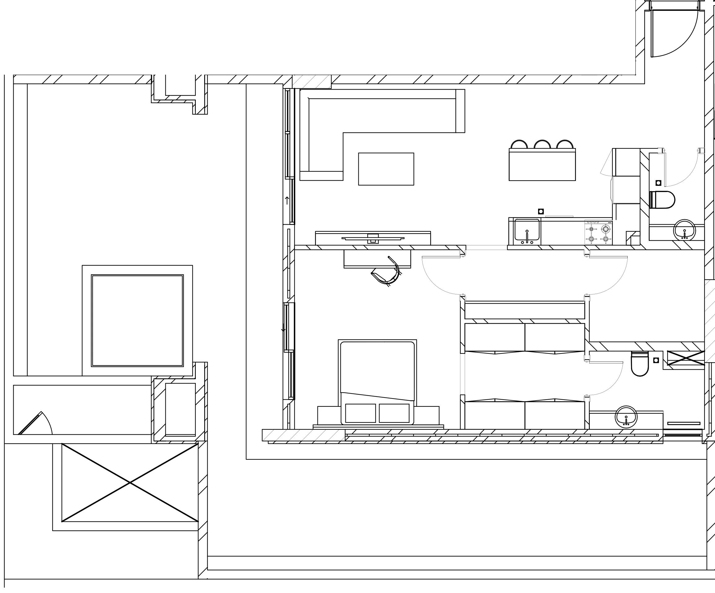 1 BR layout at Berkeley Square