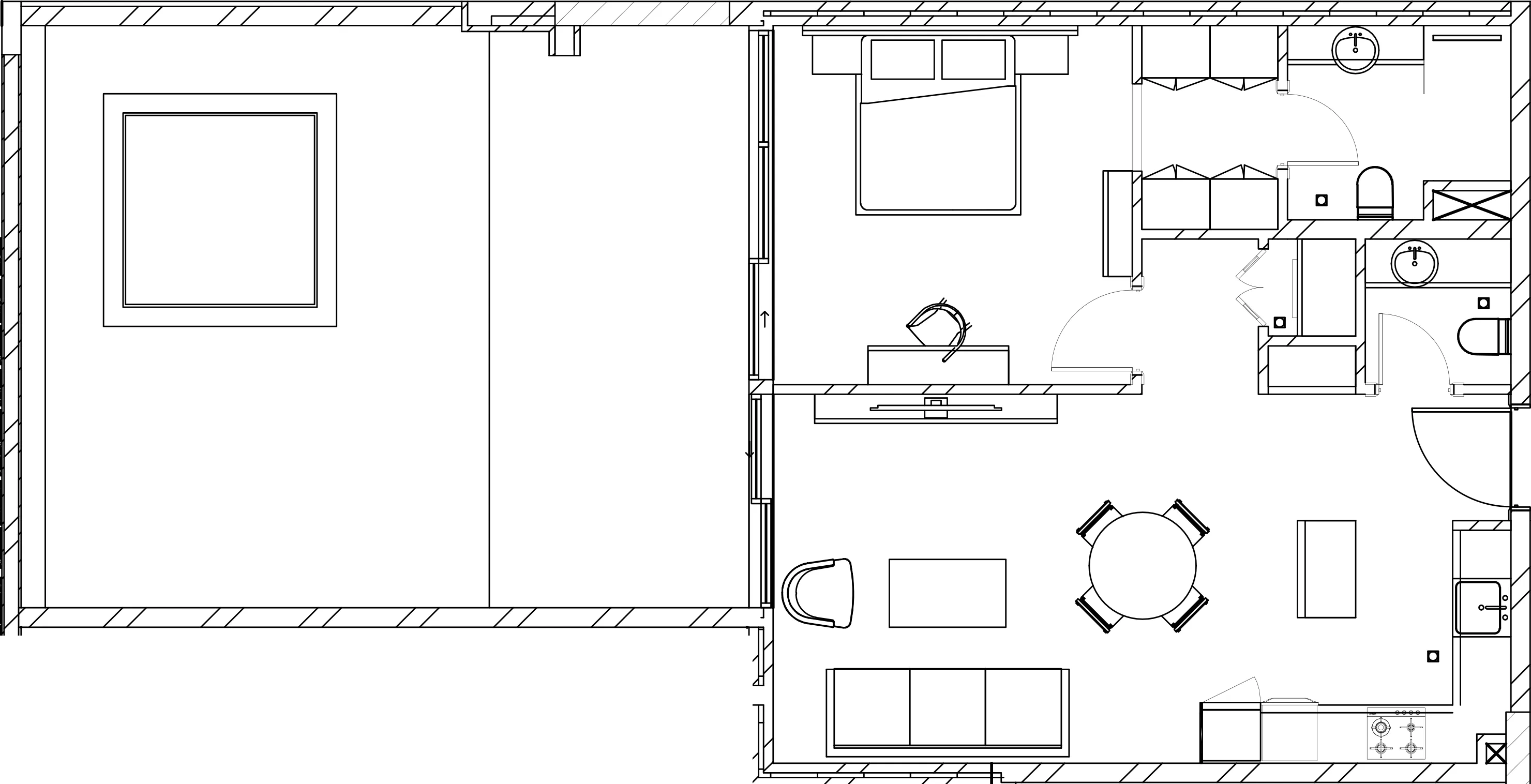 1 BR layout at Berkeley Square