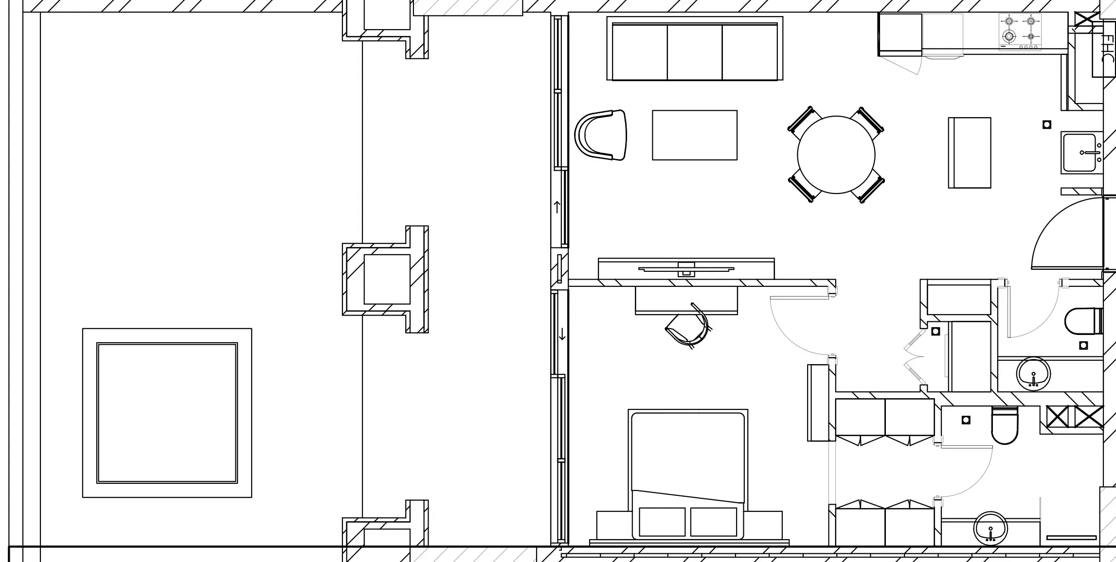 1 BR layout at Berkeley Square