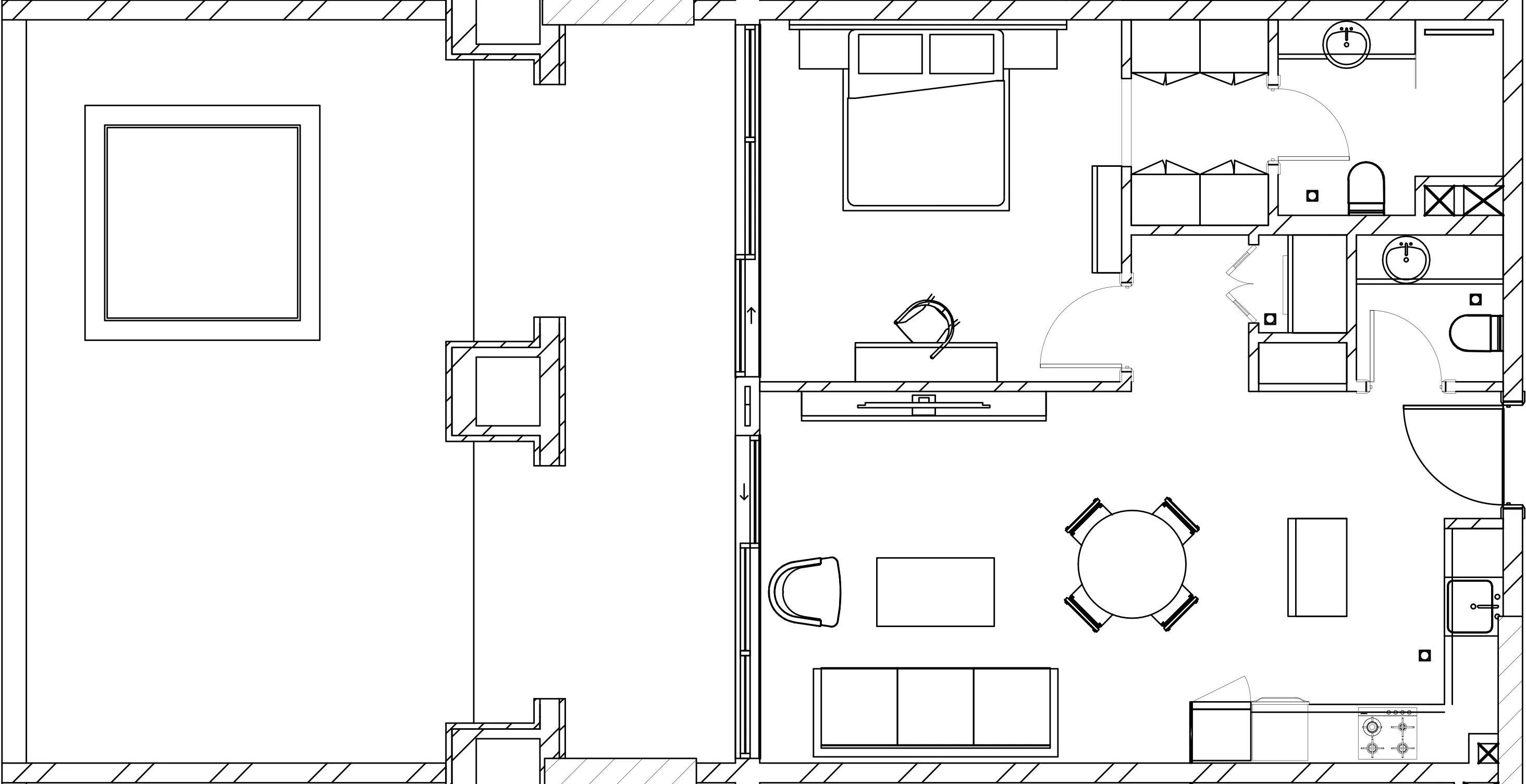 1 BR layout at Berkeley Square
