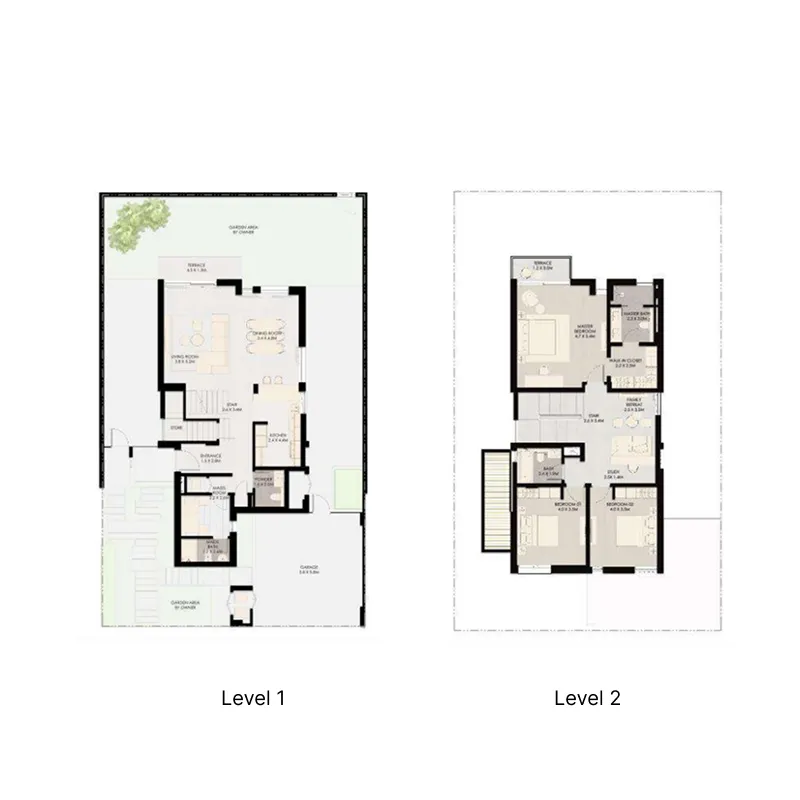 3 BR layout at The Wilds