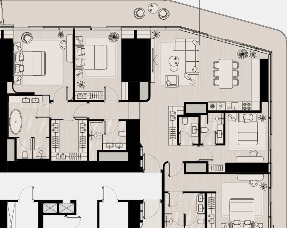 4 BR layout at LIV Maritime